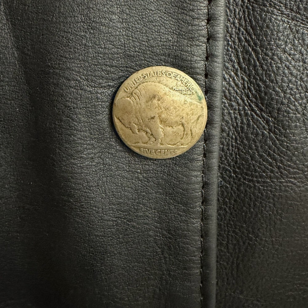 Protech Performance Leather Vest USA Made Women's S Buffalo Nickel Snaps Vintage - Picture 6 of 8